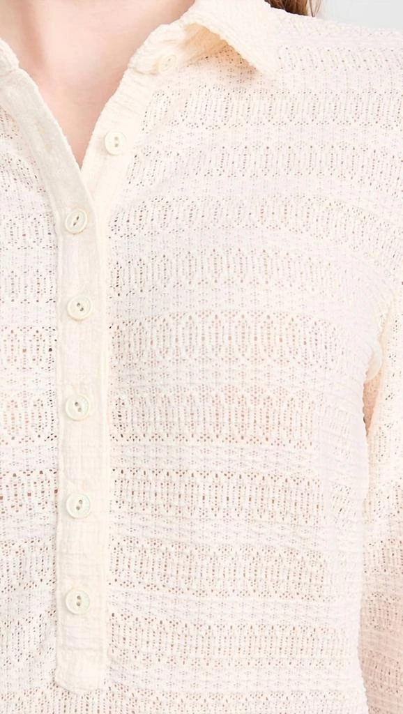 Rag & Bone Julia Long Sleeve Polo MSRP $228