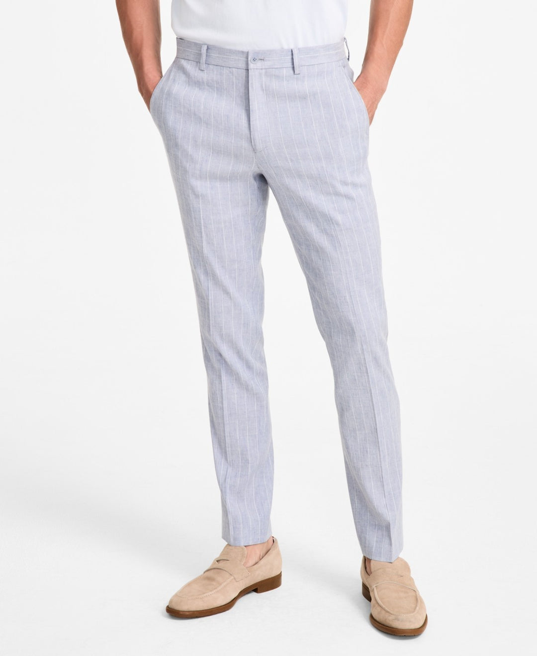 Calvin Klein Men's Slim-Fit Linen Suit Pants MSRP $135