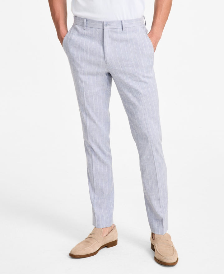 Calvin Klein Men's Slim-Fit Linen Suit Pants MSRP $135