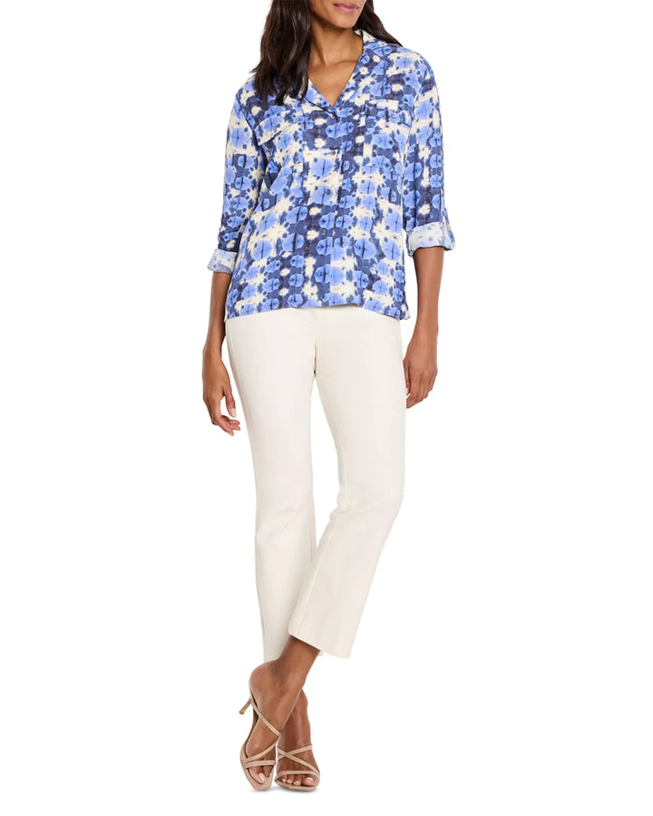 Nic+Zoe Shibori Stone Shirt MSRP $158