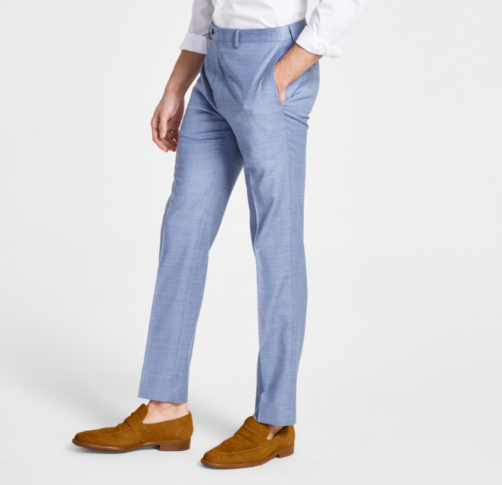 Calvin Klein Slim-Fit Wool-Blend Stretch Suit Pants MSRP $200