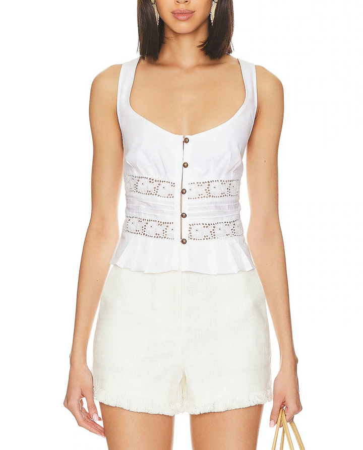 Free People Kianna Lace Tank Top MSRP $78