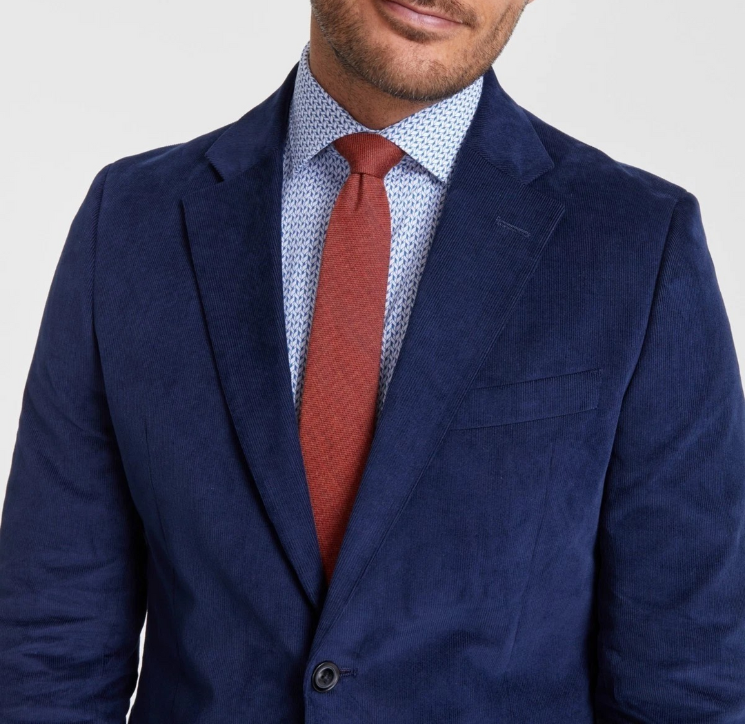 Nautica Men's Modern-Fit Solid Stretch Corduroy Elbow Patch Sport Coat MSRP $295