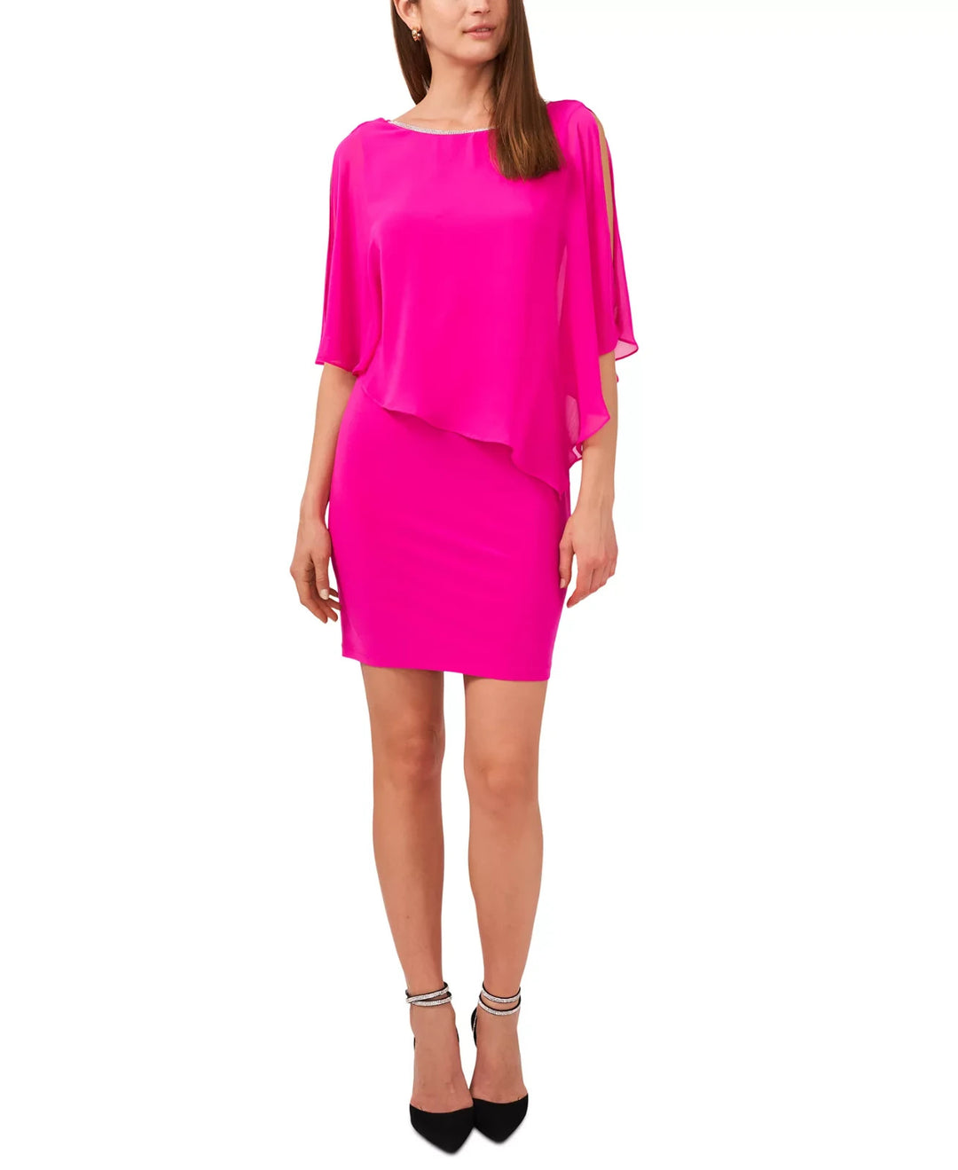 MSK Petite Cape-Overlay Sheath Dress MSRP $80