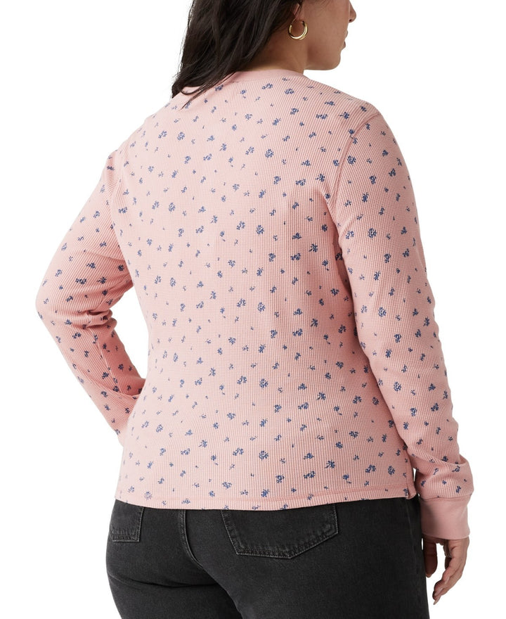 Levi's Plus Size Jakob Long-Sleeve Henley Top MSRP $34.50