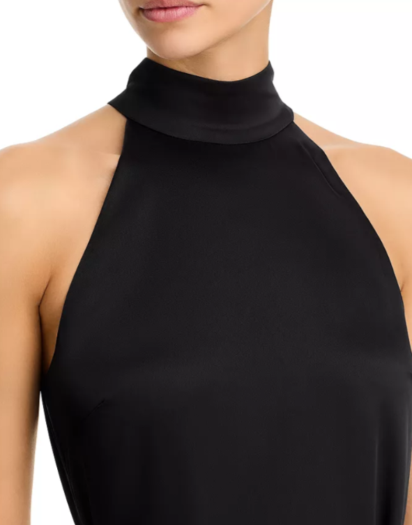 TOCCIN Jocelyn Satin Tie Front Maxi Dress MSRP $795