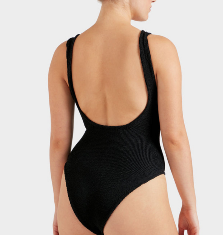 Hunza G Domino Crinkle One Piece Swimsuit MSRP $255