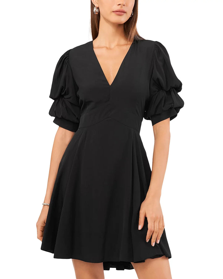 1.STATE Bubble Sleeve V Neck Dress MSRP $89
