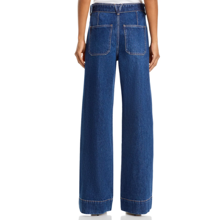 Veronica Beard Taylor High Rise Wide Leg Jeans MSRP $328