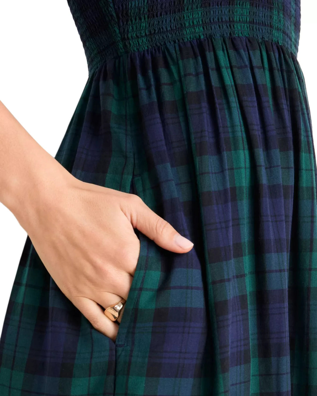 Vineyard Vines Plaid Flutter Sleeve Maxi Dress MSRP $178