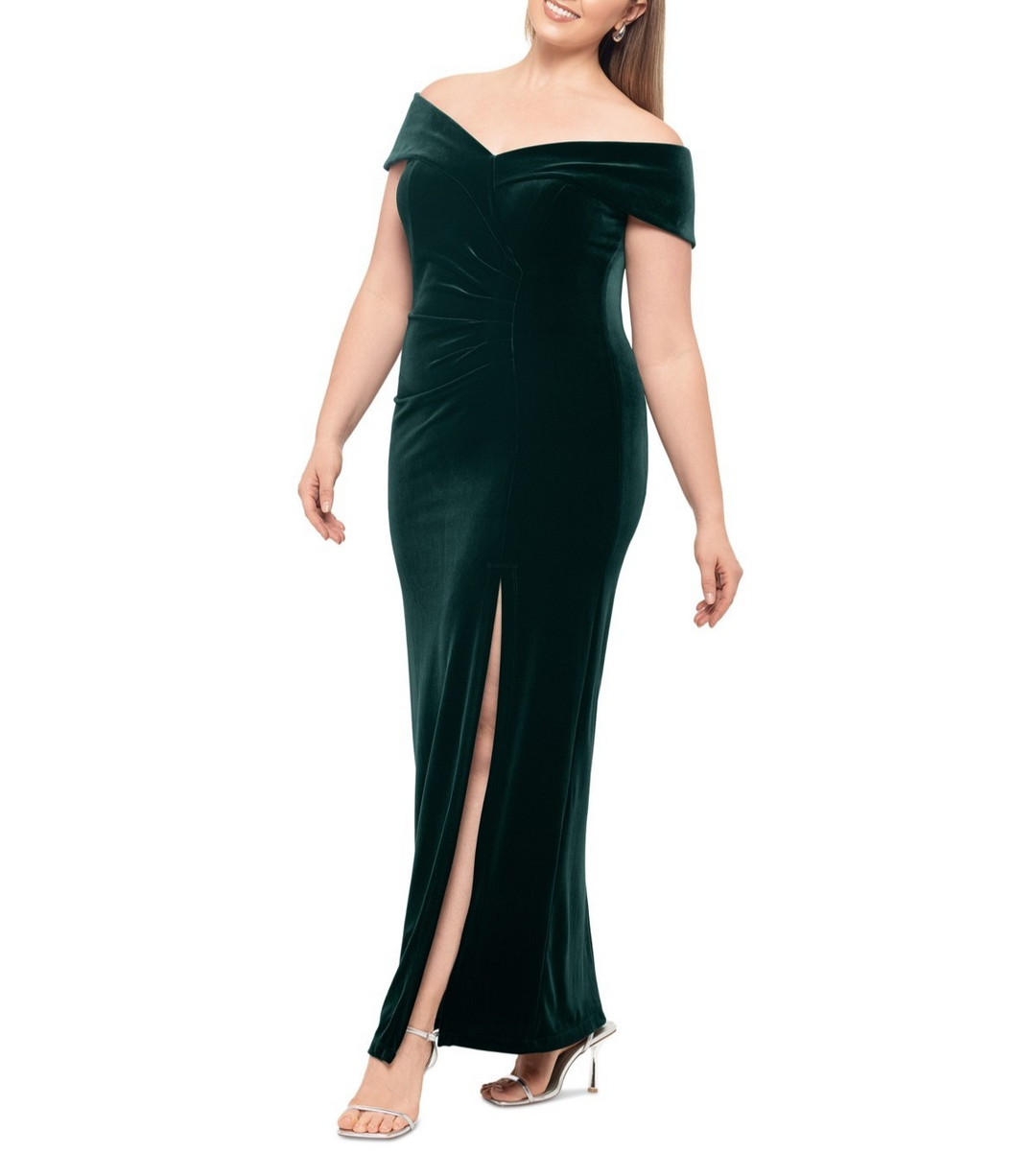 Xscape Plus Velvet Off-the-Shoulder Gown MSRP $189