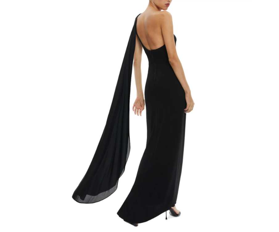 Alice and Olivia Anja One Shoulder Dress MSRP $495