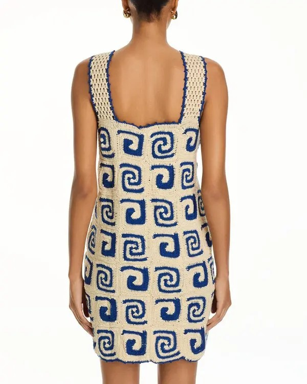 Rhode Goldie Crochet Mini Dress MSRP $475