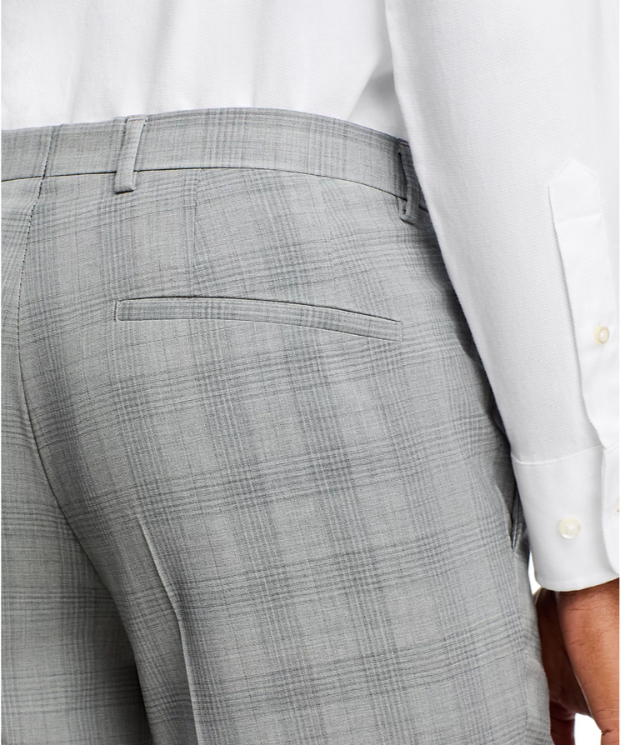 HUGO Hesten Plaid Wool Extra Slim Fit Suit Pants MSRP $198