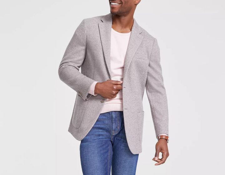 Tommy Hilfiger Men's Modern-Fit Wool Blend Knit Sport Coat MSRP $375