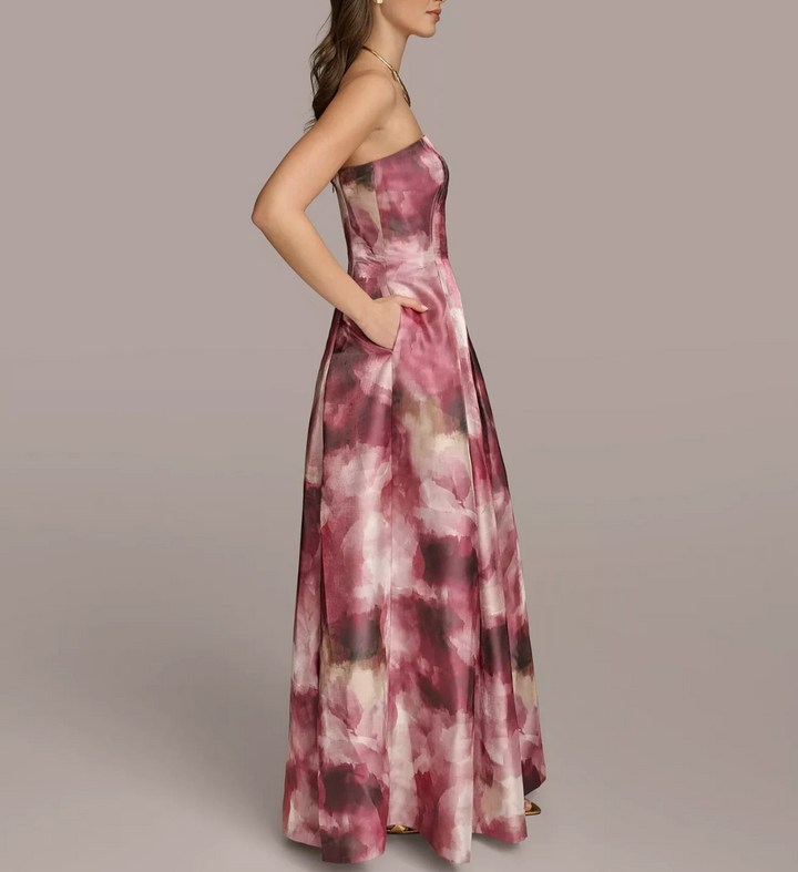 Donna Karan New York Women's Straight-Neck Strapless Gown MSRP $329