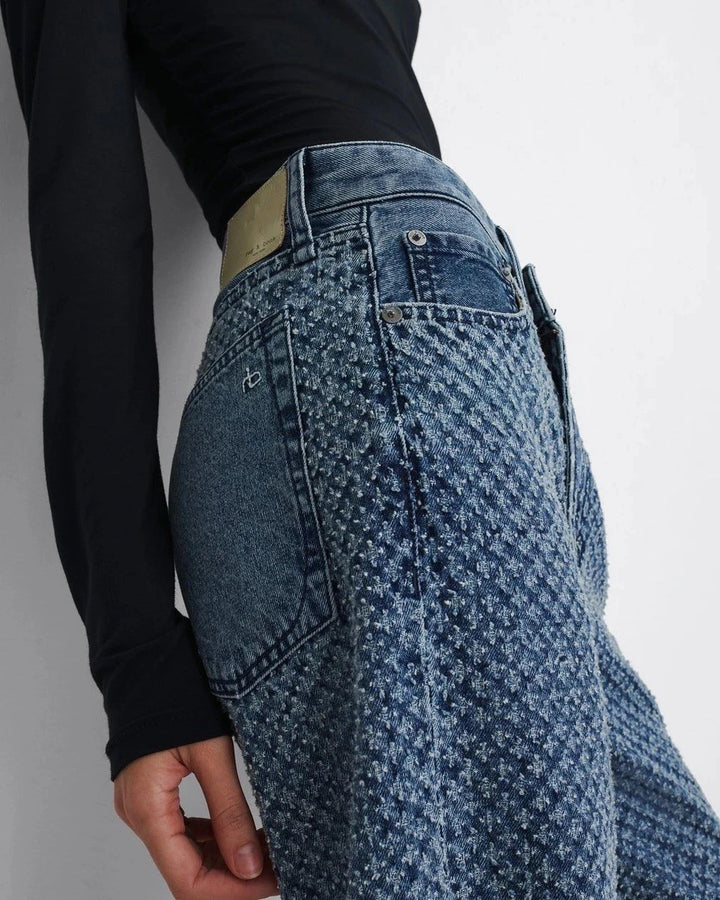 Rag & Bone Logan Mid Rise Wide Leg Jeans MSRP $275