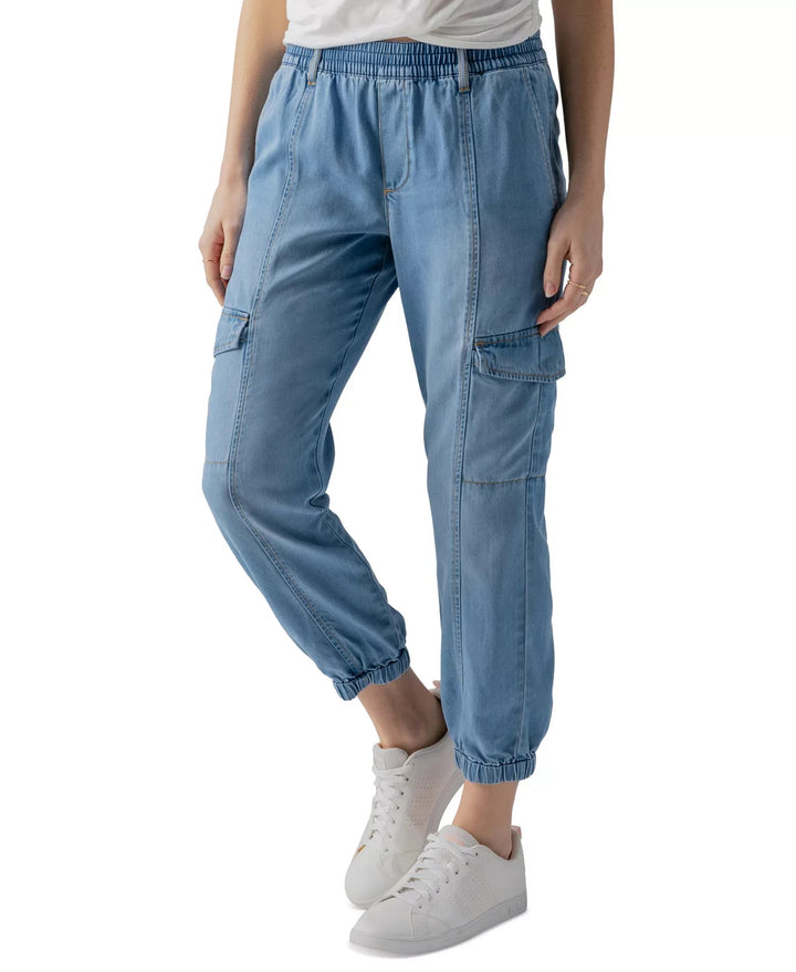 Sanctuary Women's Relaxed Rebel High-Rise Cargo Pants  MSRP $129