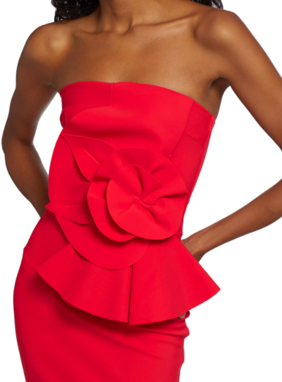 Chiara Boni La Petite Robe Strapless Embellished Cocktail Dress MSRP $695