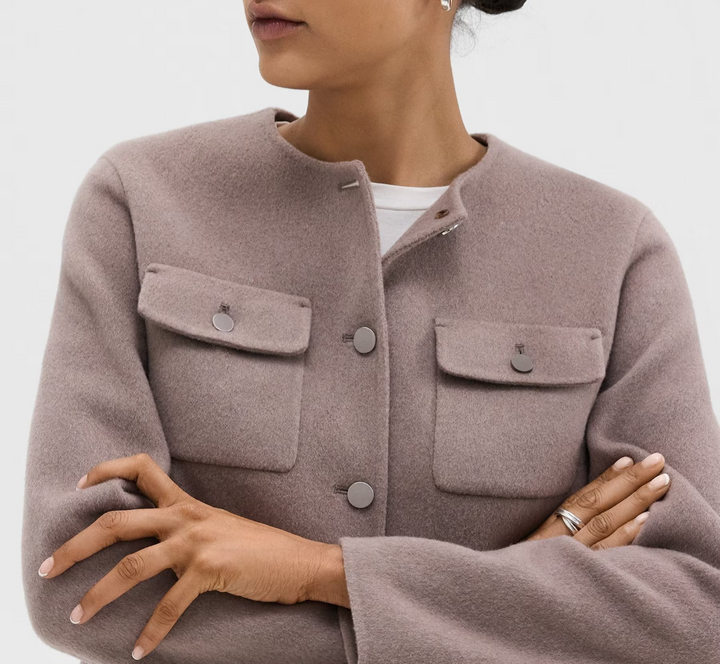 Theory Cardigan Jacket in Double-Face Wool-Cashmere MSRP $595