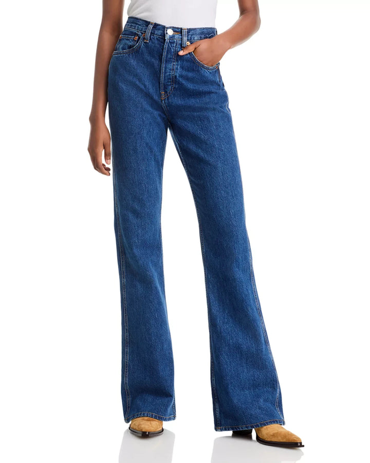 RE/DONE The Riding High Rise Long Bootcut Jeans MSRP $295