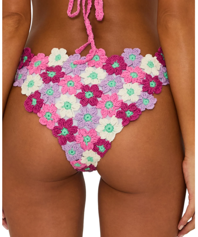 Beach Riot Kaylin Crocheted Floral Bikini Bottoms MSRP $118