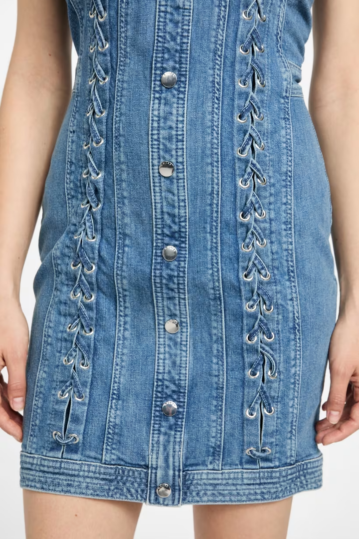 GUESS Lisbeth MIDI Denim Dress MSRP $188