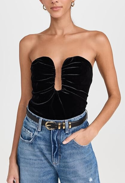 ASTR the label Women's Arista Velvet Top MSRP $69