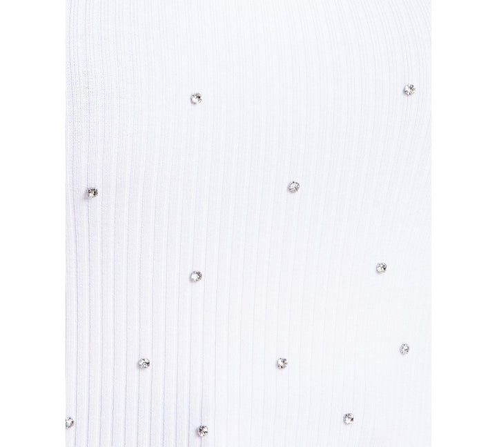 Nina Parker Trendy Plus Size Embellished Rib-Knit Tank MSRP $44