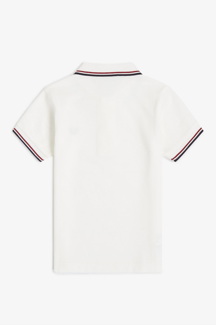 Fred Perry White Twin Tipped Polo Shirt 