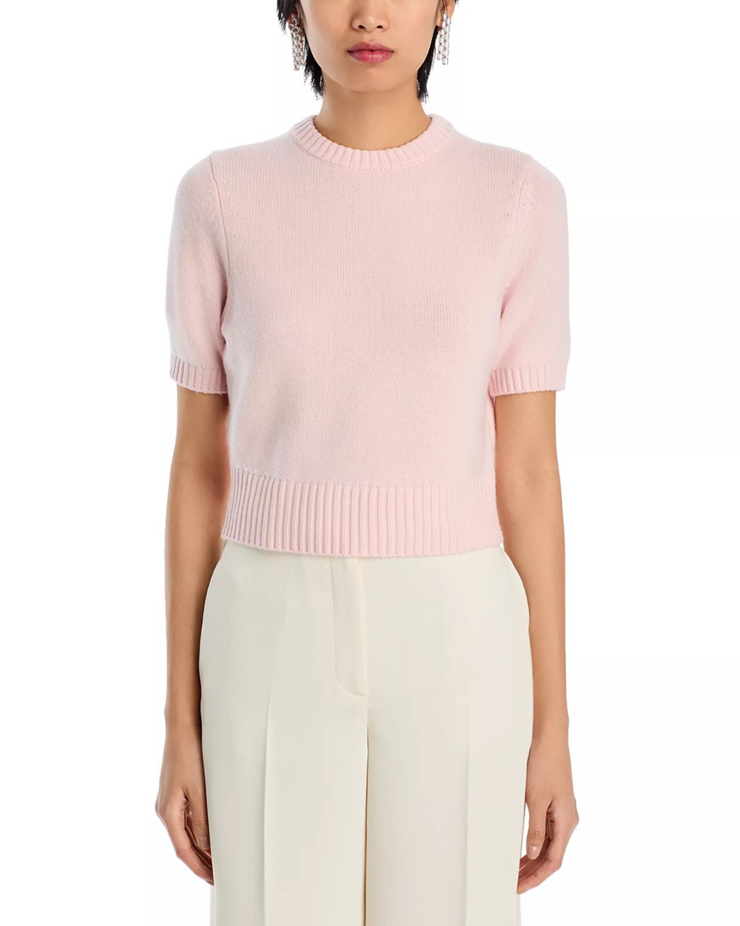 TOCCIN Elsie Wool & Cashmere Short Sleeve Sweater MSRP $295