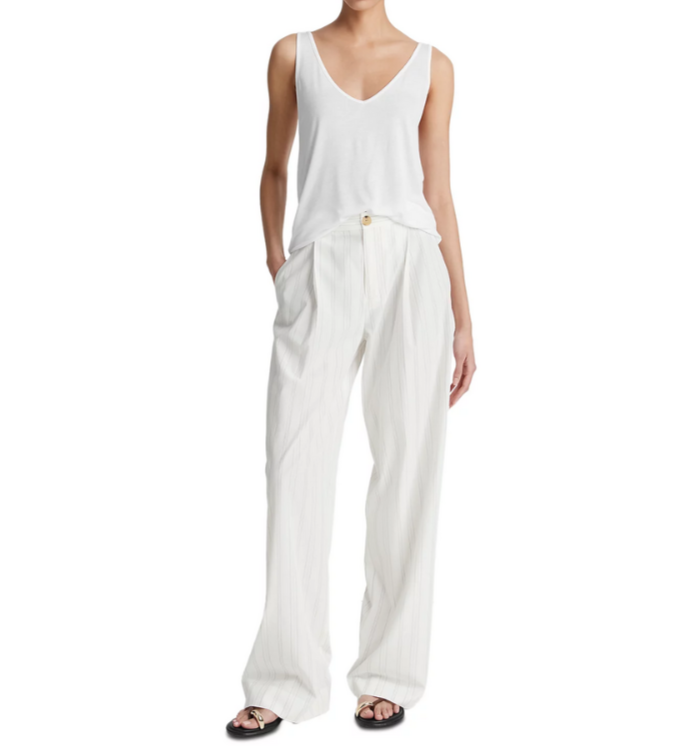 Vince Striped High Rise Wide Leg Pants MSRP $395