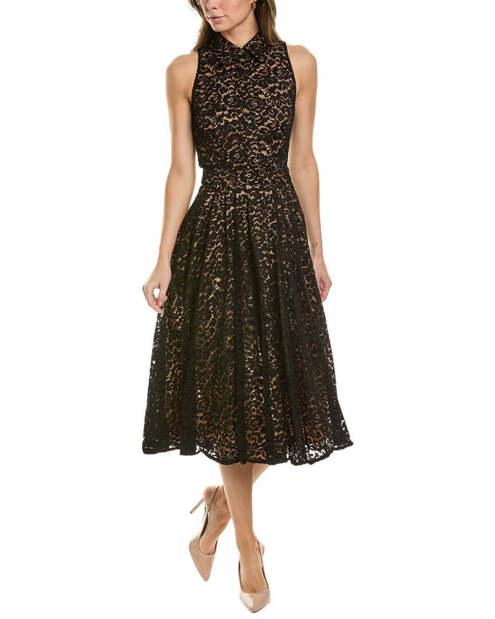 MICHAEL KORS Collection Floral Lace Shirt Dress 10A 2804