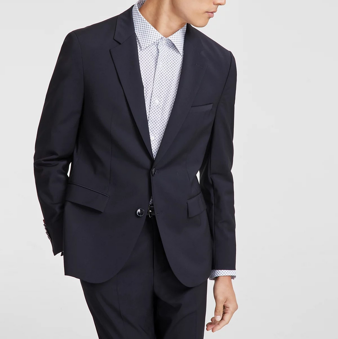 HUGO by Hugo Boss Men's Modern-Fit Solid Wool-Blend Suit Jacket MSRP $398