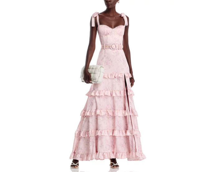 V. Chapman Lisianthus Sleeveless Ruffled Corset Gown MSRP $495