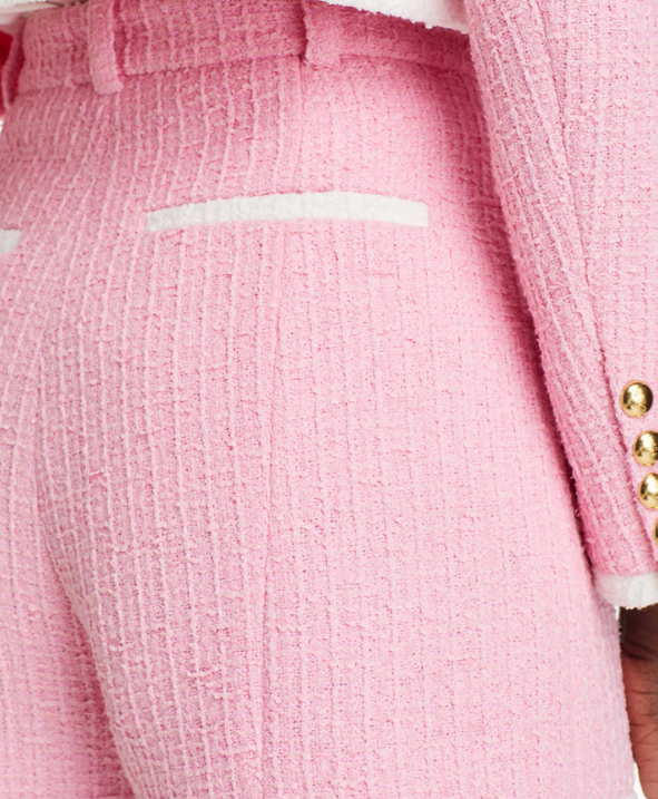 Cinq à Sept Auden Tweed Contrast Trim Shorts MSRP $295