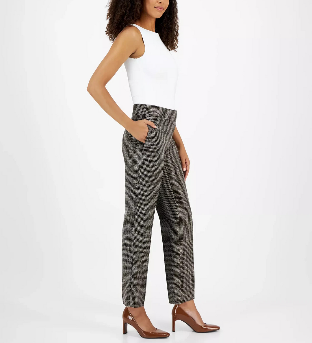Kasper Women's Tweed Slim-Leg Pants MSRP $89
