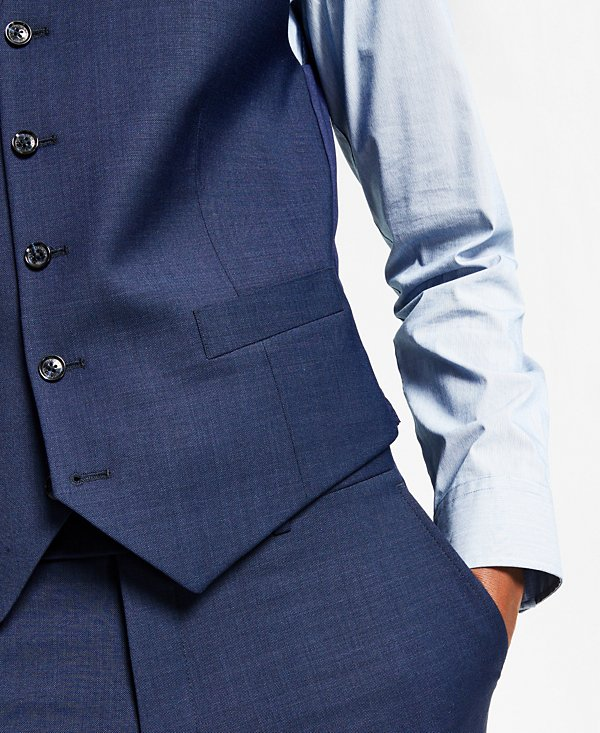 Tommy Hilfiger Men's Modern-Fit Wool TH-Flex Stretch Suit Vest MSRP $125