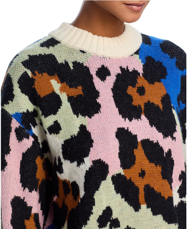 FARM Rio Colorful Leopard Knit Sweaters MSRP $230