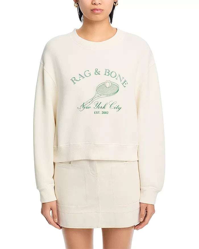 rag & bone Racquet Ball Crop Sweatshirt MSRP $228