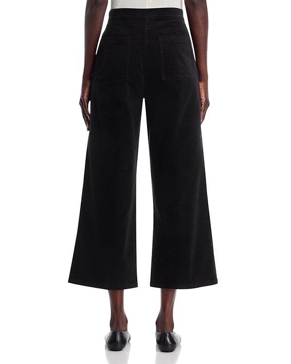 Eileen Fisher Velveteen Wide Leg Ankle Pants MSRP $188