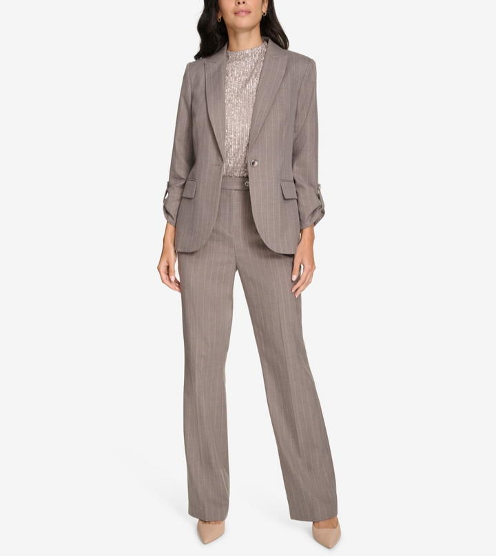 Calvin Klein Straight-Leg Pinstripe Pants MSRP $99
