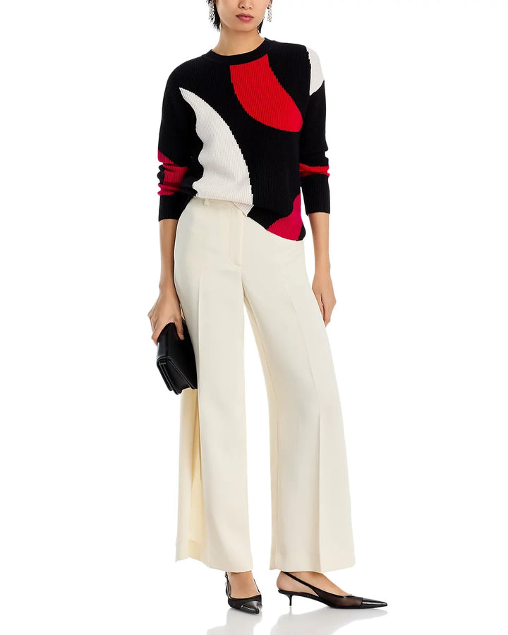 T Tahari Color Blocked Abstract Sweater MSRP $78