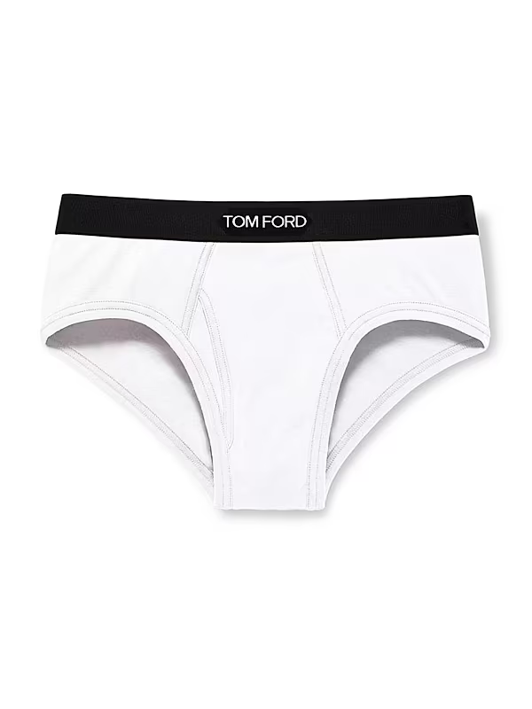 Tom Ford Stretch-Cotton Logo Briefs MSRP $55