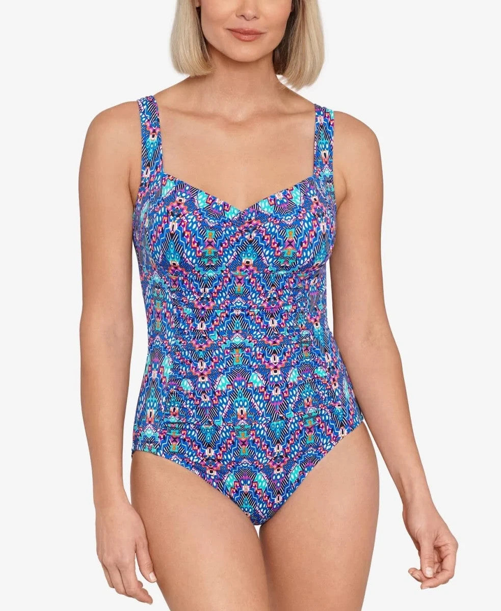 Swim Solutions Tummy-Concealing One-Piece Swimsuit MSRP $99