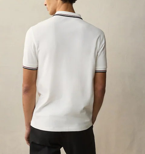 Fred Perry White Twin Tipped Polo Shirt 
