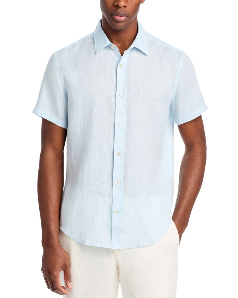 The Men's Store Short Sleeve Linen Shirt MSRP $98