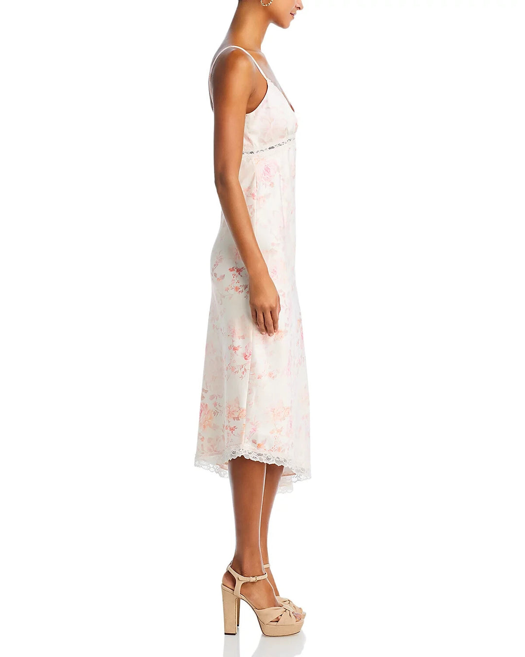 WAYF Mary Lace Trim Slip Dress MSRP $118