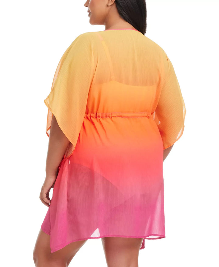 Bleu by Rod Beattie Plus Size Ombré Beat The Heat Caftan Swim Cover-Up MSRP $79