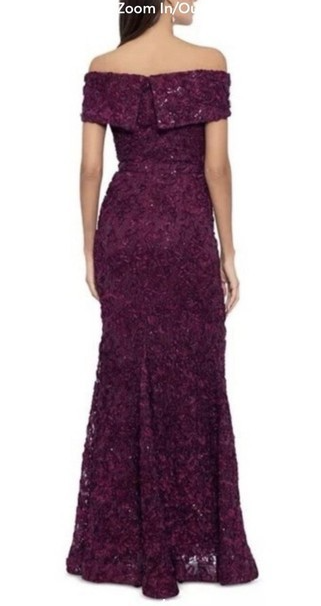 XSCAPE Off-The-Shoulder Lace Gown MSRP $289